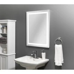 24"x30" Frameless Dimmable LED Wall Mirror With Anti Fog Glass - Tosca -Umbra Home Decor Shop GUEST d36c8dc5 e5fc 4c81 8bc1 97917b4d2b06