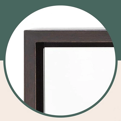 Hamilton Hills 30" X 40" Rectangular Wenge Framed Mirror 2 Hamilton Hills 30" X 40" Rectangular Wenge Framed Mirror - Image 2