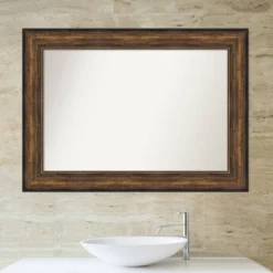 44" X 32" Non-Beveled Ballroom Bathroom Wall Mirror Bronze - Amanti Art -Umbra Home Decor Shop GUEST d3a3071a e2d9 41c1 a976 37e838b71a92