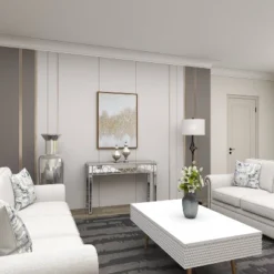 Glam Mirror And Wood Patterned Console Table Silver - Olivia & May -Umbra Home Decor Shop GUEST d3f5cf78 3f43 45b2 9246 1b052e7d6b1e