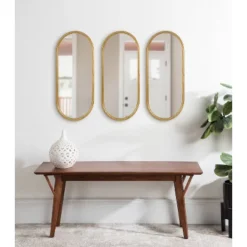 (Set Of 3) 10" X 22" Caskill Capsule Framed Wall Mirror Set Gold - Kate & Laurel All Things Decor: Modern Style, No Assembly 9 (Set Of 3) 10" X 22" Caskill Capsule Framed Wall Mirror Set Gold - Kate & Laurel All Things Decor: Modern Style, No Assembly -Umbra Home Decor Shop GUEST d428abfc c8a9 4e06 87cb 5927c4830584