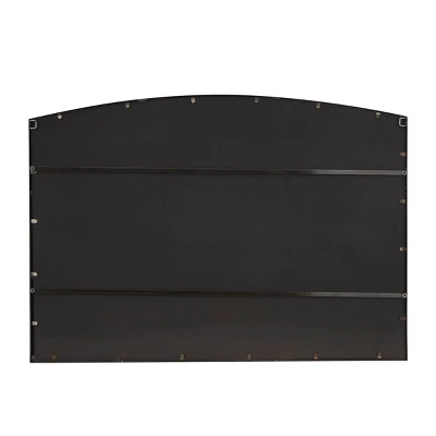 Metal Window Pane Inspired Wall Mirror With Arched Top Black - Olivia & May 3 Metal Window Pane Inspired Wall Mirror With Arched Top Black - Olivia & May - Image 3