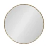 28" X 28" Gwendolyn Round Beaded Accent Wall Mirror Gold - Kate & Laurel All Things Decor