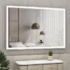 Waterproof LED Strip Smart Lighted Bathroom Mirror - 60x40 Inch, IP44 Waterproof Rectangular Vanity Mirror