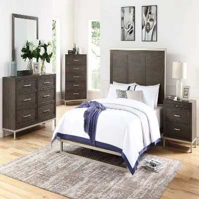 Broomfield 6 Drawer Dresser And Mirror Walnut - Steve Silver Co. 2 Broomfield 6 Drawer Dresser And Mirror Walnut - Steve Silver Co. - Image 2