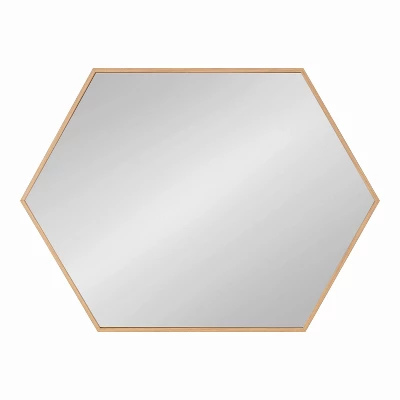22" X 31" Rhodes Hexagon Wall Mirror Natural - Kate & Laurel All Things Decor 1 22" X 31" Rhodes Hexagon Wall Mirror Natural - Kate & Laurel All Things Decor