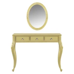 TOBILI Makeup Vanity Desk With Oval Mirror, 3-Drawer Dressing Table For Jewelry Storage, Elegant Console Table,Stylish Home Decor -Umbra Home Decor Shop GUEST d6505454 8a33 4d15 aa63 8a1487669b5b