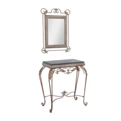 Set Of 2 Traditional Iron Console Tables With Mirror Bronze - Olivia & May -Umbra Home Decor Shop GUEST d66d08b0 5897 47d6 94ae f8a8875b29fc