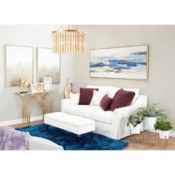 Metal And Mirror Art Deco Console Table Gold - Olivia & May -Umbra Home Decor Shop GUEST d6734592 bc37 46b5 8be7 34a27fb63aa0