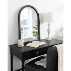 20" X 30" Hogan Wood Framed Arch Decorative Wall Mirror Black - Kate & Laurel All Things Decor -Umbra Home Decor Shop GUEST d6f3a0f3 e8d1 417d aa49 b89c3fa6870d
