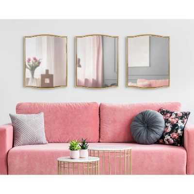 17" X 24" Sedelle Decorative Framed Wall Mirror Gold - Kate & Laurel All Things Decor 5 17" X 24" Sedelle Decorative Framed Wall Mirror Gold - Kate & Laurel All Things Decor - Image 5