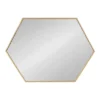 22" X 31" Rhodes Hexagon Wall Mirror Gold - Kate & Laurel All Things Decor
