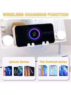 Fenchilin Lighted White Hollywood Makeup Vanity Mirror With 9 Dimmable Bulbs, Wireless Charger, Bluetooth Speaker, Smart Touch, And 10X Magnification -Umbra Home Decor Shop GUEST d84e4183 a471 4a7a 80fa c61036930091