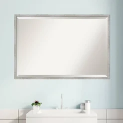 37" X 25" Shiplap Narrow Framed Bathroom Vanity Wall Mirror White - Amanti Art -Umbra Home Decor Shop GUEST d874da74 c65b 4dee 8dac 16ed5ddebd9b