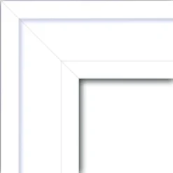 Amanti Art Craftsman White Petite Bevel Wood Bathroom Wall Mirror 29 X 23 In.