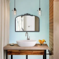 Ridstar 40 In. W X 31 In. H Black Arched Bathroom Mirror -Umbra Home Decor Shop GUEST d8a45afc 667c 4f70 abcd bccfb9116e97