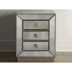 Currin Contemporary Mirror 3 Drawer Nightstand Silver - Baxton Studio 8 Currin Contemporary Mirror 3 Drawer Nightstand Silver - Baxton Studio -Umbra Home Decor Shop GUEST d8f2e2c0 2f75 45ad be34 903e6127d923
