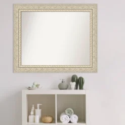 34" X 28" Non-Beveled Fair Baroque Wood Bathroom Wall Mirror Cream - Amanti Art -Umbra Home Decor Shop GUEST d8f69b7b fd5e 4124 aa02 e16d62e2e22d