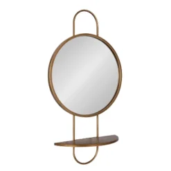 19"x33" Patel Round Mirror With Shelf - Kate & Laurel All Things Decor 17 19"x33" Patel Round Mirror With Shelf - Kate & Laurel All Things Decor -Umbra Home Decor Shop GUEST d912b2d8 0584 46b2 bc48 a104dc0cf409