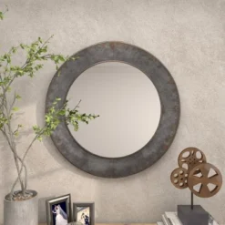 Industrial Metal Wall Mirror Gray - Olivia & May -Umbra Home Decor Shop GUEST d91cced5 19b1 4a20 8f22 ef9fc675b1b7