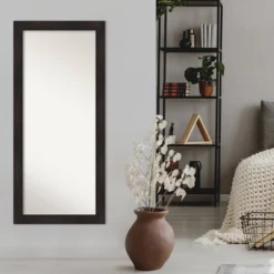 30" X 66" Non-Beveled Furniture Espresso Full Length Floor Leaner Mirror - Amanti Art -Umbra Home Decor Shop GUEST d979f329 72a8 4e8a 93a8 2228fd34b890