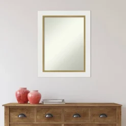 23" X 29" Non-Beveled Eva Bathroom Wall Mirror White - Amanti Art: Modern Rectangular Vanity, Includes Mounting Hardware 12 23" X 29" Non-Beveled Eva Bathroom Wall Mirror White - Amanti Art: Modern Rectangular Vanity, Includes Mounting Hardware -Umbra Home Decor Shop GUEST d9c435f6 be3f 44ef aaac 6745da2bdee8