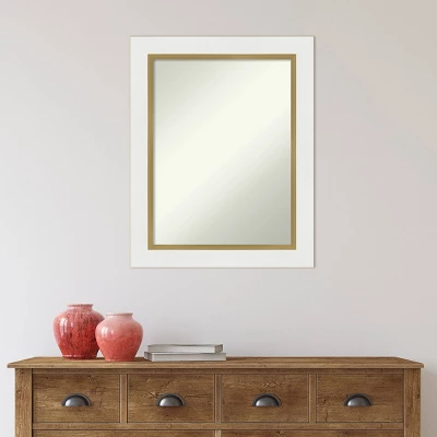 23" X 29" Non-Beveled Eva Bathroom Wall Mirror White - Amanti Art: Modern Rectangular Vanity, Includes Mounting Hardware 5 23" X 29" Non-Beveled Eva Bathroom Wall Mirror White - Amanti Art: Modern Rectangular Vanity, Includes Mounting Hardware - Image 5
