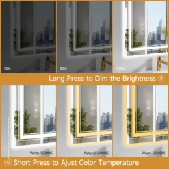 30x36 Inch Frameless LED Bathroom Mirror,Smart Mirror -Umbra Home Decor Shop GUEST d9f94d2b fb9e 4737 ac31 bf6268c5431e