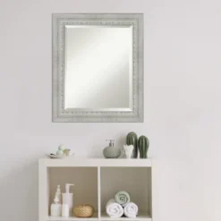 Amanti Art Rustic White Wash Beveled Wood Bathroom Wall Mirror -Umbra Home Decor Shop GUEST da8bfa17 ae48 4189 a217 3f31f15667ec