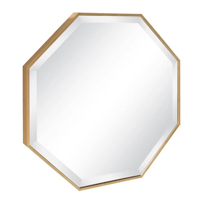 25" X 25" Rhodes Framed Octagon Wall Mirror Gold - Kate And Laurel 1 25" X 25" Rhodes Framed Octagon Wall Mirror Gold - Kate And Laurel