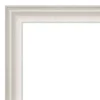 Amanti Art Trio White Wash Silver Petite Bevel Bathroom Wall Mirror 28.5 X 22.5 In.