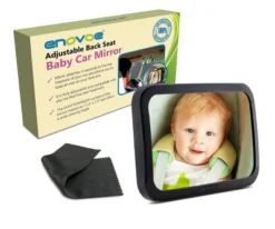 Enovoe Baby Car Mirror With Cleaning Cloth And 360 Swivel Rear Facing Car Seats