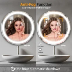 Round LED Light Bathroom Mirror Aluminum Alloy Bathroom Mirror Tempered Glass Bathroom Mirror Wall Mounted Bathroom Mirror 24*24 Inches -Umbra Home Decor Shop GUEST dda12948 49ed 429d a105 3c6a5892e678