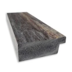 18" X 52" Bark Rustic Framed On The Door Mirror Charcoal - Amanti Art