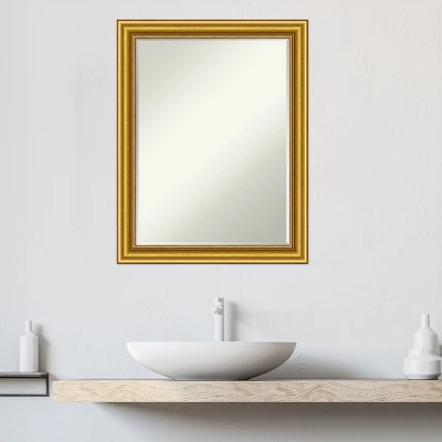 Amanti Art Townhouse Gold Petite Bevel Wood Bathroom Wall Mirror 27.5 X 21.5 In. 8 Amanti Art Townhouse Gold Petite Bevel Wood Bathroom Wall Mirror 27.5 X 21.5 In. - Image 8