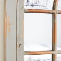 48" X 37" Farmhouse Classic Arched Window Design Decorative Wall Mirror - Olivia & May