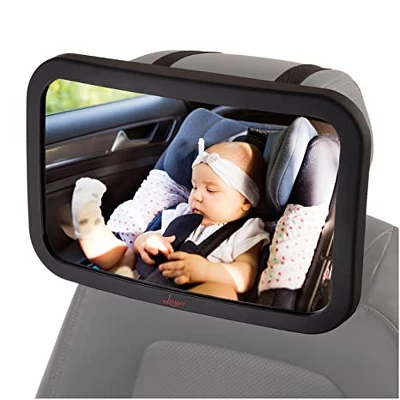 Lusso Gear Baby Backseat Car Mirror For Rear Facing Car Seats, Extra Wide, Stable And Shatterproof 5 Lusso Gear Baby Backseat Car Mirror For Rear Facing Car Seats, Extra Wide, Stable And Shatterproof - Image 5
