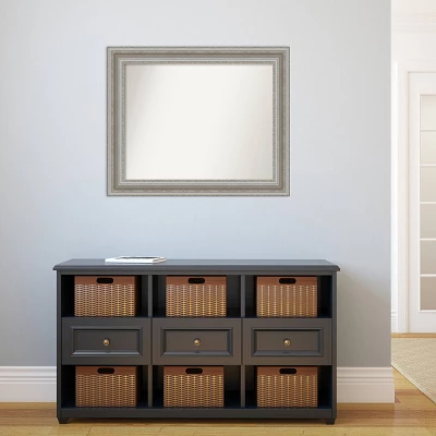 34" X 28" Non-Beveled Parlor Bathroom Wall Mirror Silver - Amanti Art 4 34" X 28" Non-Beveled Parlor Bathroom Wall Mirror Silver - Amanti Art - Image 4