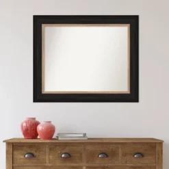 35" X 29" Non-Beveled Vogue Black Wall Mirror - Amanti Art -Umbra Home Decor Shop GUEST de976839 1e11 4faa b5c0 1d7fc9d336ba