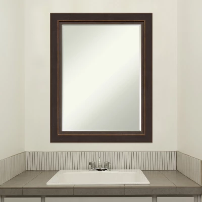 Amanti Art Lara Bronze Petite Bevel Wood Bathroom Wall Mirror 28.5 X 22.5 In. 4 Amanti Art Lara Bronze Petite Bevel Wood Bathroom Wall Mirror 28.5 X 22.5 In. - Image 4