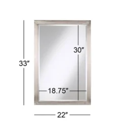 Possini Euro Design Metzeo Rectangular Vanity Wall Mirror Modern Beveled Glass Brushed Nickel Metal Frame 33" Wide For Bathroom Bedroom Home Entryway -Umbra Home Decor Shop GUEST e090481d 84e1 4673 b675 b1bae60f485a