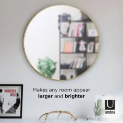 34" Hubba Wall Mirror Brass - Umbra 10 34" Hubba Wall Mirror Brass - Umbra -Umbra Home Decor Shop GUEST e0919430 feb3 4256 93ef 34b529280762