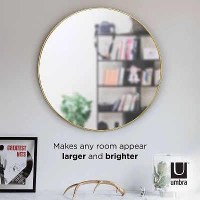 34" Hubba Wall Mirror Brass - Umbra 4 34" Hubba Wall Mirror Brass - Umbra - Image 4
