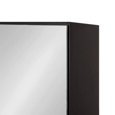 20" X 30" Vin Decorative Wall Mirror With Shelves Black - Kate & Laurel All Things Decor 2 20" X 30" Vin Decorative Wall Mirror With Shelves Black - Kate & Laurel All Things Decor - Image 2