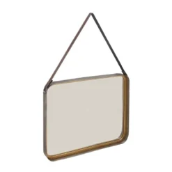 Metal Wall Mirror With Hanging Strap Gold - Olivia & May -Umbra Home Decor Shop GUEST e12d0b16 9dcd 432d 9ad1 137e0b0f8002