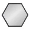 30" X 26" Felicia Hexagon Wall Mirror Black - Kate & Laurel All Things Decor
