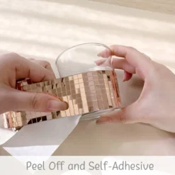 Wrapables 5mm X 5mm Self Adhesive Mosaic Glass Mirror Tile Stickers, 1960pcs For Arts And Crafts, Home Decoration, Rose Gold -Umbra Home Decor Shop GUEST e16788f4 4165 4ecd b1c3 f189df4f504e