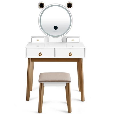 Costway Vanity Dressing Table Set Touch Screen Dimming Mirror 7 Costway Vanity Dressing Table Set Touch Screen Dimming Mirror - Image 7