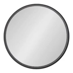 28" Armenta Round Wall Mirror Gray - Kate & Laurel All Things Decor