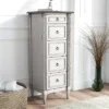 Magg 4 Drawer Jewelry Chest With Flip Up Mirror Antique White/Antique Gray Two Tone - HOMES: Inside + Out